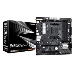 Asrock B450M/AC R2.0, AMD B450, AM4, Micro ATX, 4 DDR4, HDMI, GB LAN, AC Wi-Fi, 1x M.2 Asrock B450M/AC R2.0, AMD B450, AM4, Micro ATX, 4 DDR4, HDMI, GB LAN, AC Wi-Fi, 1x M.2